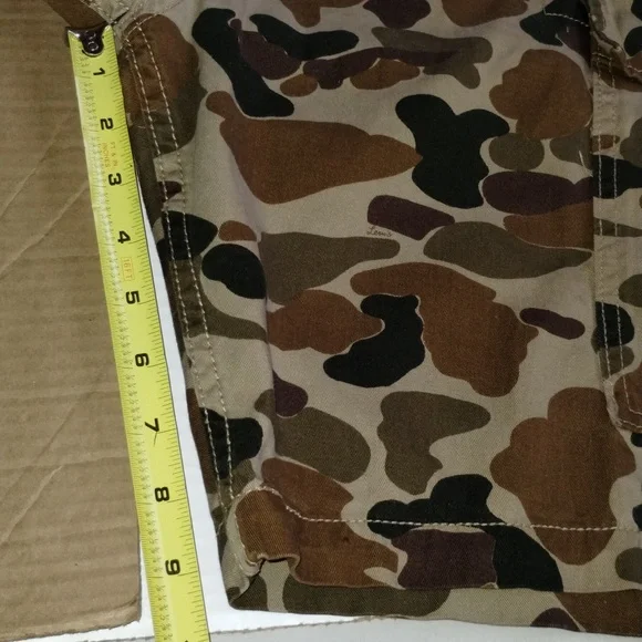 Levi's camo cargo shorts brown green size 36 men utility outdoors active casual - Picture 13 of 13